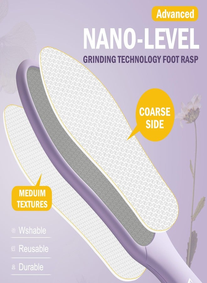 FVION Double-Sided Nano Glass Foot File for Callus Remover - Highly Effective Hard and Dead Skin Remover for Cracked Heels and Dry Skin (Purple) - Image 5